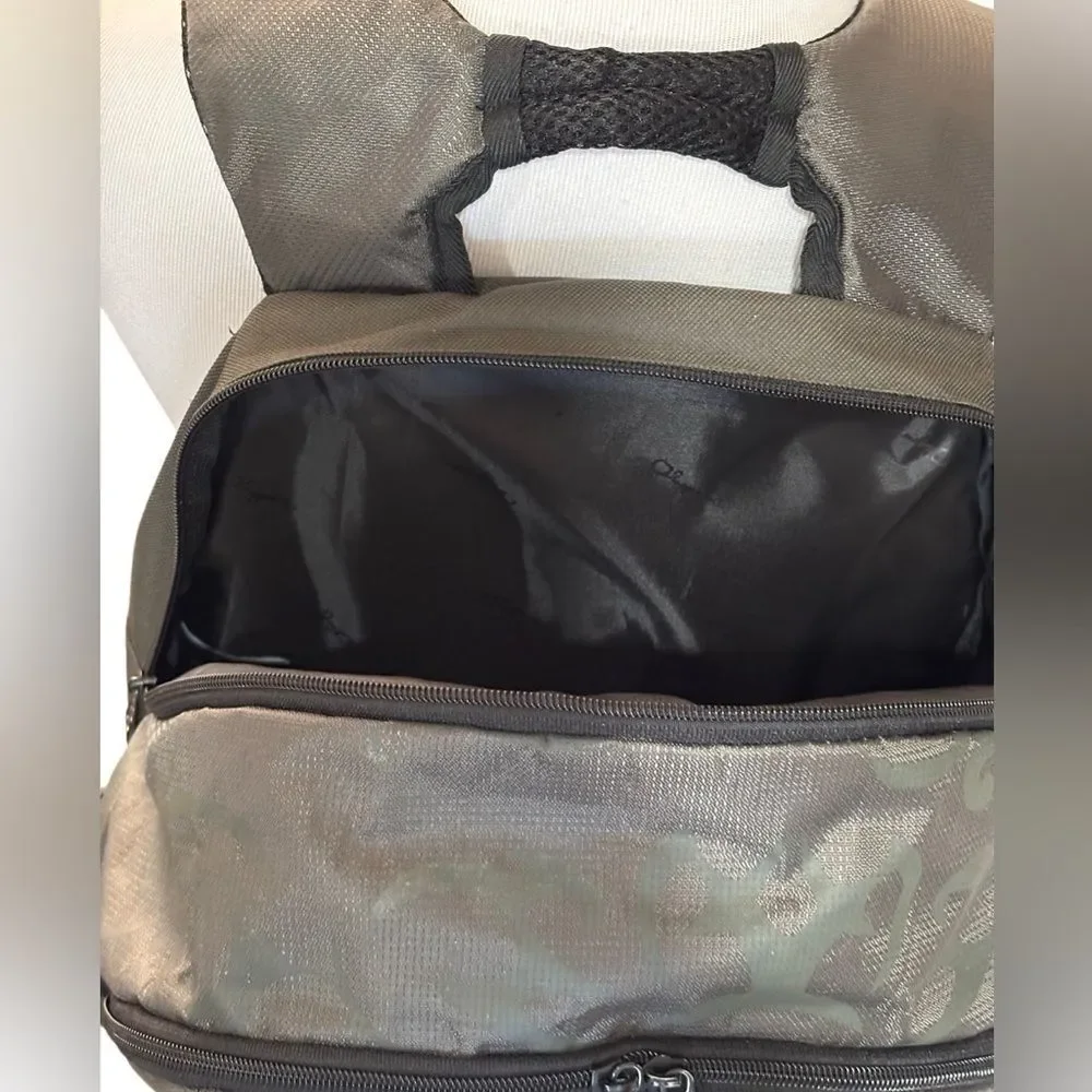 NWOT Olympia Backpack Green Black Laptop Travel School Bag Multi Pocket